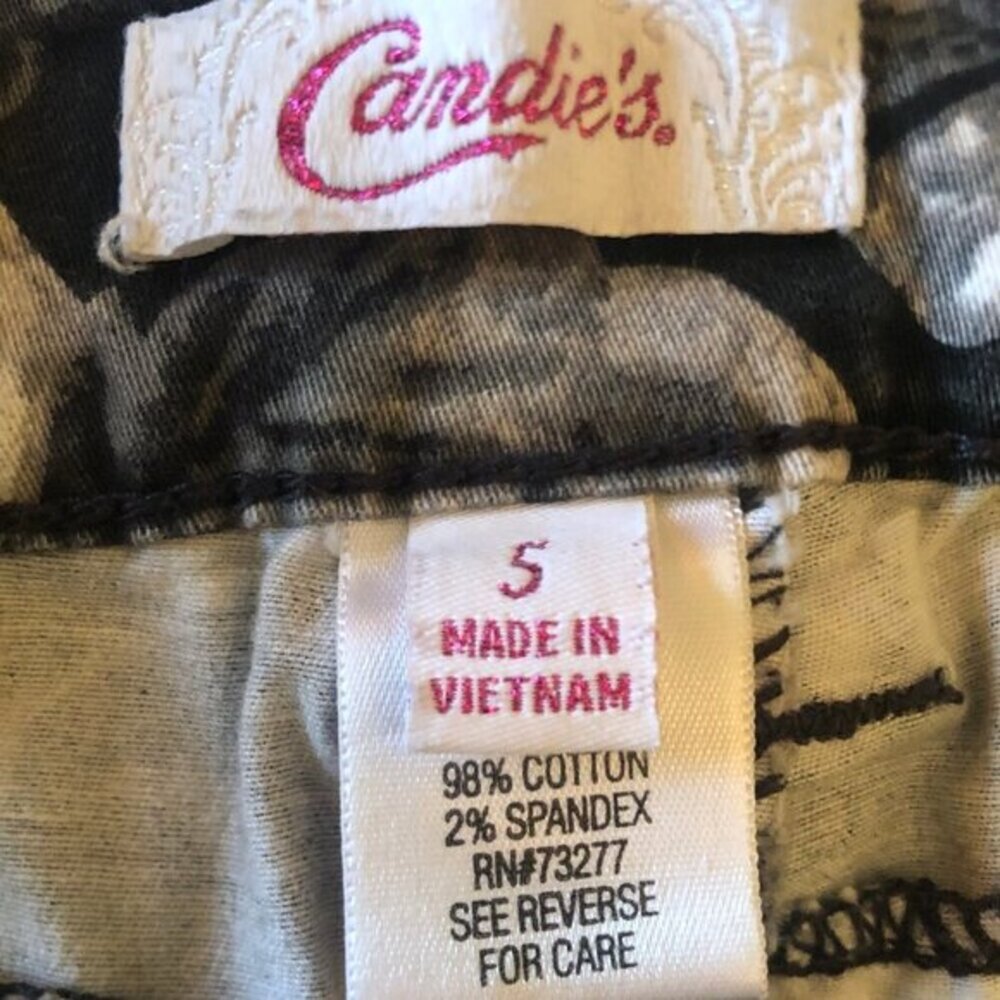 Candie's gray/pink floral skinny jeans sz 5 (juniors') - Picture 2 of 8